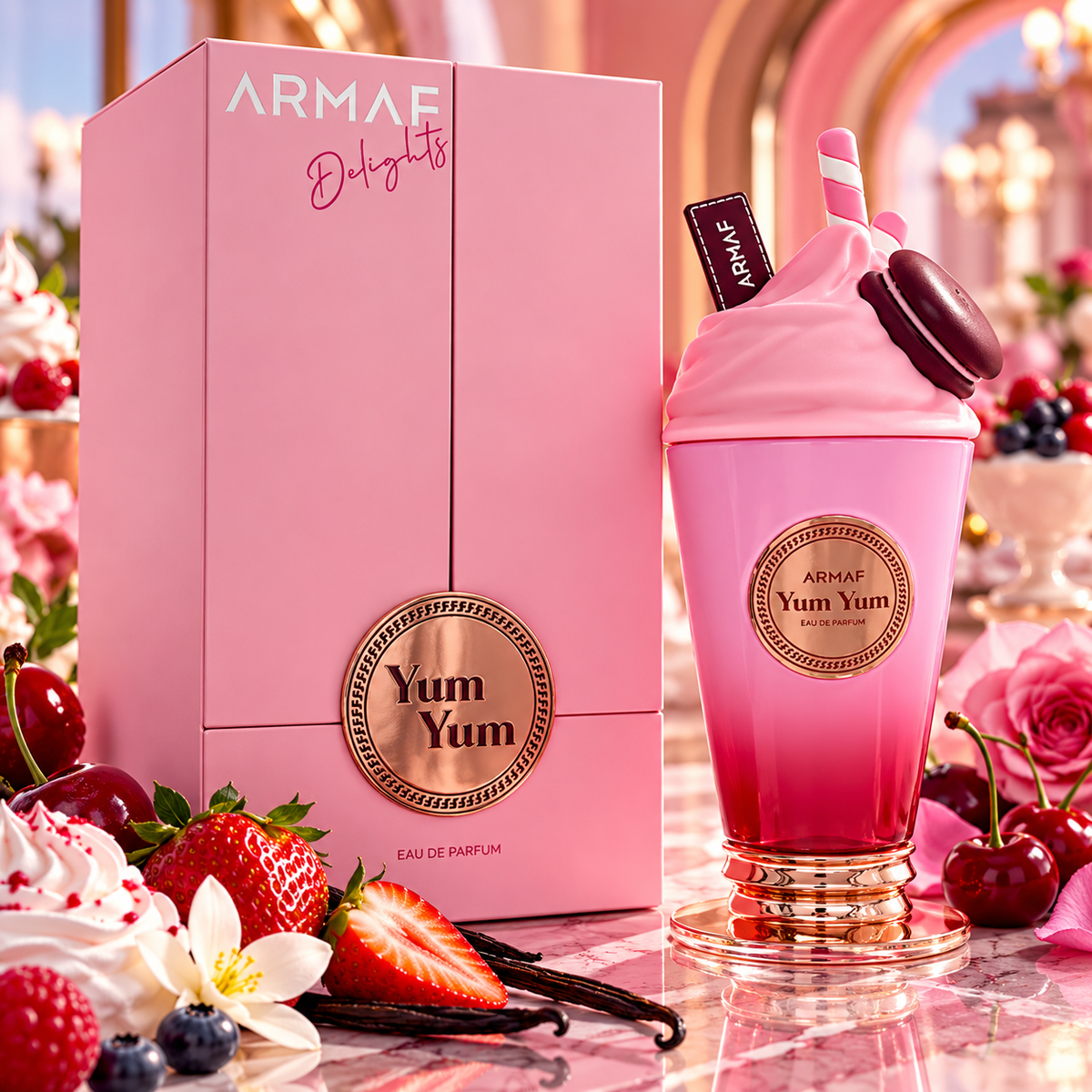 Armaf Delights Yum Yum Eau de Parfum 100ml Unisex Sweet Fruity Floral Fragrance