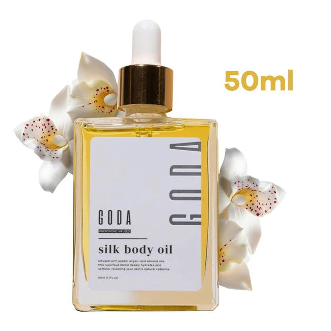 GODA Silk Body Oil – Perfume & Bath Shower Oil for Smooth Skin